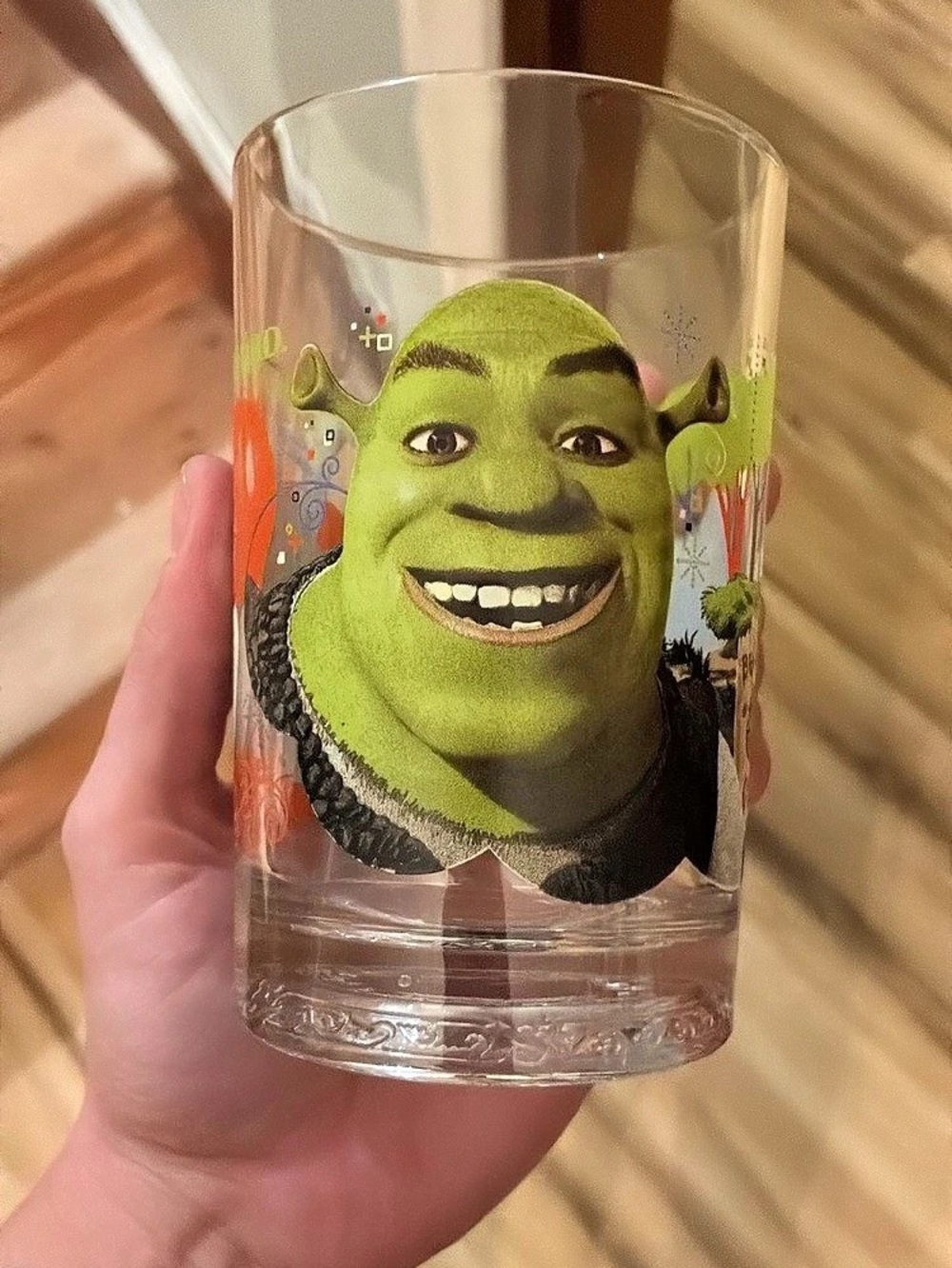 McDonald's Shrek the Third Promotional Collector Glass Clear & Green